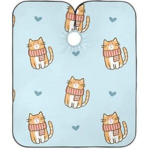 Salonjurken Cartoon Kat Kappers Salon Cape Waterdichte Kapper Cape Doek Antistatische Haar Snijden Cape Voor Kapper