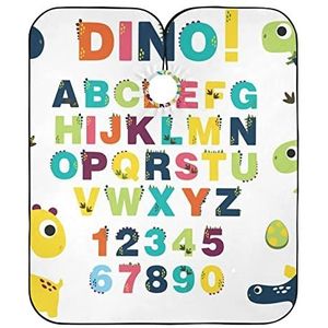 Kapper Schort Kleur Alfabet Met Dinosaurussen Kappers Schort Waterdichte Kapper Cape Vlekbestendig Kapsel Cape Voor Styling Kapsel Kids
