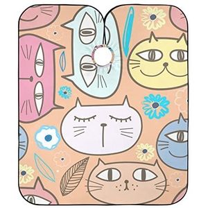 Haar Snijden Schort Leuke Kat Kapper Cape Waterdichte Kapper Jurk Unisex Salon Jassen Voor Kappers Kapper Styling