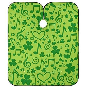 Kappers Jurk Groene Bladeren En Note Haar Snijden Cape Verstelbare Salon Cape Professionele Kappers Cape Voor Mannen Vrouwen Kappers