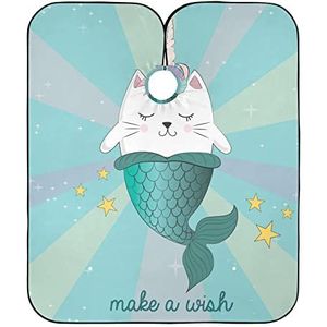 Kapper Schort Grappige Kat Haar Snijden Jurk Gepersonaliseerde Haar Snijden Jurk Verstelbare Kapper Kapper Cape Voor Haar Snijden Kleuren Kinderen