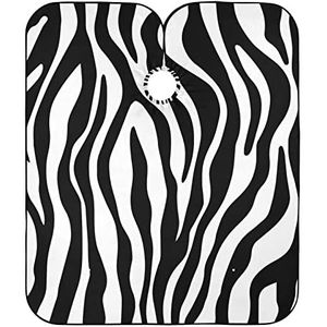 Kapper Schort Zebra Gestreepte Kapper Cape Doek Waterdichte Kappers Jurk Verstelbare Kappers Schort Voor Kappers Salon Kapsel