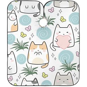 Kapper Schort Leuke Katten Salon Jassen Waterdichte Kapsel Schort Jurk Anti-Statische Kappers Jurk Voor Kapsel Styling Haar Knippen