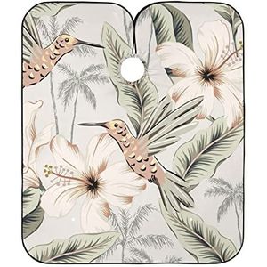 Kappers Schort Tropische Planten En Kolibries Haar Knipjurk Waterdichte Kapper Cape Vlekbestendig Haar Snijden Cape Voor Kappers Styling Familie