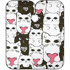 Kapsel Cape Abstracte Katten Kapper Schort Vlekbestendig Kapsel Schort Jurk Waterdichte Kappers Jurk Voor Styling Snijden Kapsel