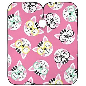 Salon Cape Leuke Kat Hoofd Kapper Kapper Cape Antistatische Haar Snijden Schort Waterdichte Kapper Kapper Cape Voor Kleur Haar Snijden Snijden