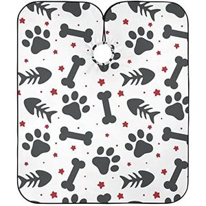 Kapper schort huisdier poot visbot en hond bot kapsel cape gepersonaliseerde haar knippen schort anti-statische kappers jurk voor familie knippen kappers