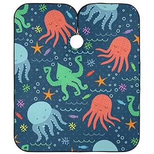 Schort Cartoon Octoplus Kapper Schort Cape Vlekbestendig Kapper Cape Anti-Statische Kappers Voor Styling Snijden Kapper