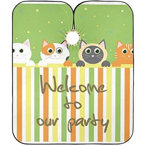 Kappers Schort Leuke Kat Kapper Schort Cape Waterdichte Kappers Unisex Haar Snijden Jurk Voor Vrouwen Styling Haar Knippen