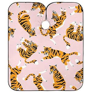 Kappers Cape Leuke Tijger Schort Waterdichte Salon Cape Unisex Kappers Salon Cape Voor Mannen Kinderen Vrouwen