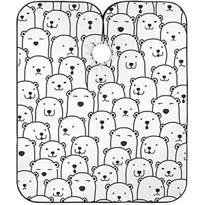 Kapper Jurk Ijsbeer Patroon Kappers Schort Verstelbare Schort Antistatische Kapper Cape Doek Voor Styling Kappers Familie