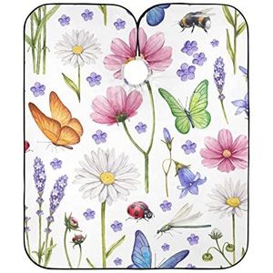 Styling Capes Lavendel Botanische Aquarel Verf Kapper Cape Doek Verstelbare Kappers Vlekbestendige Kappers Jurk Voor Styling Mannen Vrouwen