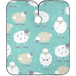 Kapper Schort Schapen Aquarel Verf Haar Snijden Toga Unisex Schort Verstelbare Kapper Kapper Kapper Cape Voor Salon Kapper Kappers