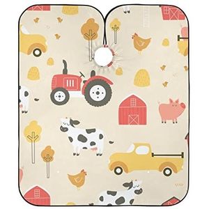 Kapper Schort Boerderij Dieren Koe Aquarel Verf Haar Snijden Jurk Professionele Salon Jurken Gepersonaliseerde Kappers Schort Voor Kappers Familie Mannen