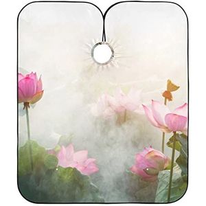 Kapper Kapsel Cape Lotus Aquarel Verf Kapper Cape Doek Antistatische Salon Jurken Gepersonaliseerde Kappers Jurk Voor Kleuren Kapper Kapper