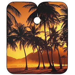 Styling Capes Palm Boom Aquarel Verf Kappers Cape Verstelbare Kapper Kapper Cape Unisex Kapper Kapper Cape Voor Kids Salon Kleurplaten