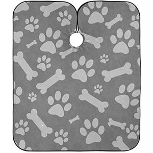 Kapper Schort Cape Grijze Poten Aquarel Verf Kapper Cape Doek Antistatische Kappers Schort Verstelbare Haar Snijden Schort Voor Kapper Mannen Vrouwen