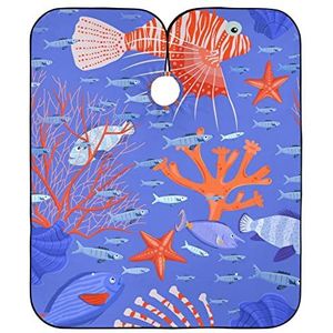 Volledige Lengte Cape Marine Leven Salon Cape Gepersonaliseerde Kappers Salon Cape Unisex Kappers Voor Styling Haar Knippen Kids