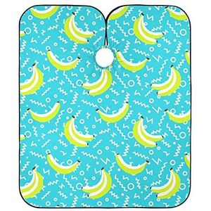 Kappersjurk Blauwe Banaan Aquarel Verf Kapper Schort Cape Anti-Statische Kapsel Schort Jurk Professionele Haar Snijden Schort Voor Haar Snijden Kinderen Familie