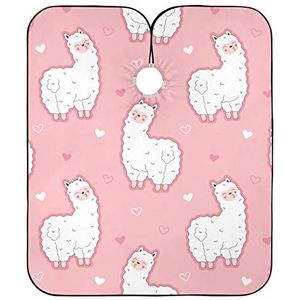 Salon Cape Leuke Alpaca Roze Aquarel Verf Kappers Jurk Verstelbare Salon Jassen Vlekbestendig Kapper Kapper Cape Voor Mannen Knippen Kapsel