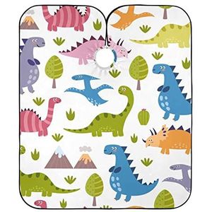 Kapper Schort Leuke Dinosaurus Aquarel Verf Kappers Schort Gepersonaliseerde Haar Snijden Schort Unisex Kapper Schort Cape Voor Kinderen Kleurplaten Snijden