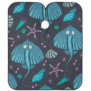 Kapper Kapsel Cape Marine Leven Volledige Lengte Cape Waterdichte Kappers Cape Unisex Salon Jassen Voor Salon Styling Vrouwen