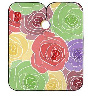 Kapper Schort Cape Trendy Bloem Styling Capes Gepersonaliseerde Haar Knipjurk Antistatische Kappers Cape Voor Mannen Salon Vrouwen