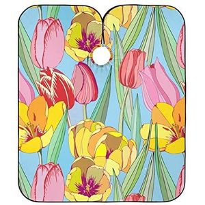 Kappers Cape Roze En Gele Tulpen Volledige Lengte Cape Vlekbestendige Kappers Jurk Gepersonaliseerde Haar Knipjurk Voor Kapper Mannen Kappers