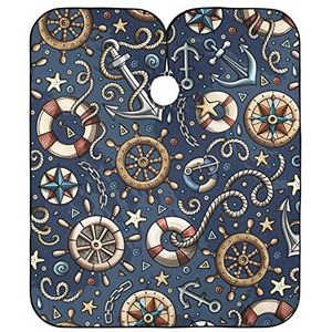 Salon Cape Hand Getrokken Nautische Kapper Schort Cape Professionele Kapper Kapper Cape Gepersonaliseerde Haar Snijden Schort Voor Kapper Styling Kappers