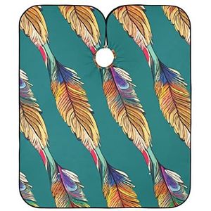 Styling Capes Mooie Veren Haar Snijden Toga Professionele Kapper Cape Doek Verstelbare Schort Voor Styling Vrouwen Kids