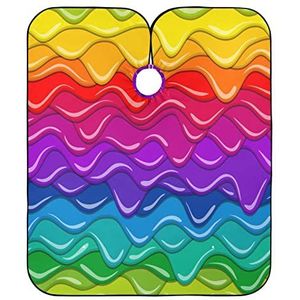 Kapper Cape Doek Heldere Regenboog Kappers Vlekbestendig Haar Snijden Schort Antistatische Kapper Kapper Cape Voor Mannen Kapper Familie