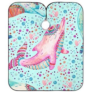 Salon Cape Leuke Dolfijn Haar Snijden Schort Waterdichte Haar Snijden Gown Verstelbare Kappers Toga Voor Styling Mannen Kapsel