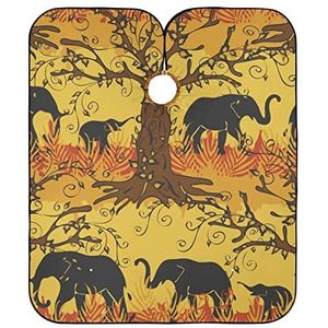 Kappersjurk Patroon Met Olifant Kapper Cape Doek Antistatische Haar Snijden Schort Verstelbare Kappers Salon Cape Voor Kinderen Haar Knippen Kapsel