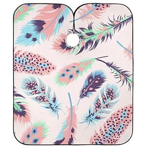 Salon Cape Etnische Heldere Veren Kapper Schort Cape Waterdichte Haar Snijden Cape Unisex Kappers Jurk Voor Kapper Familie Mannen