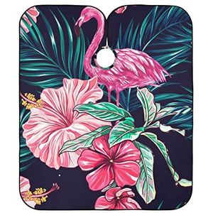 Kapper Kapper Kapsel Cape Bladeren En Roze Flamingo's Styling Capes Unisex Kappers Cape Waterdichte Haar Snijden Jurk Voor Vrouwen Kapper Knippen