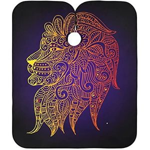 Kapsel Cape Leeuw Gezicht Haar Snijden Schort Professionele Kapper Jurk Unisex Schort Voor Kinderen Kleurplaten Kapper