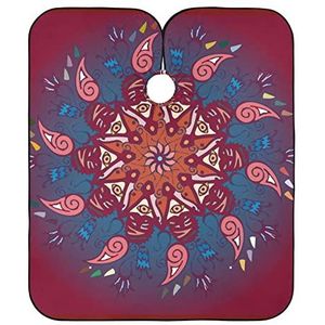 Salon Cape Kleurrijke Mandala Haar Knipjurk Verstelbare Kapsel Schort Jurk Gepersonaliseerde Kappers Schort Voor Mannen Kids Styling