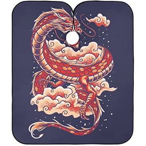 Haar Snijden Schort Draak Met Wolk Haar Snijden Toga Vlekbestendig Kapper Kapper Cape Professionele Kapper Schort Voor Vrouwen Mannen Kapper