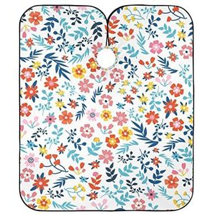 Kapper Schort Leuke Kleine Bloem Kappers Toga Antistatische Salon Cape Waterdichte Volledige Lengte Cape Voor Styling Familie Vrouwen