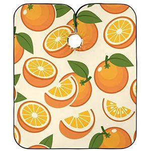 Kappers Cape Oranje Fruit Patroon Kappers Schort Gepersonaliseerde Schort Unisex Volledige Lengte Cape Voor Kinderen Coloring Familie