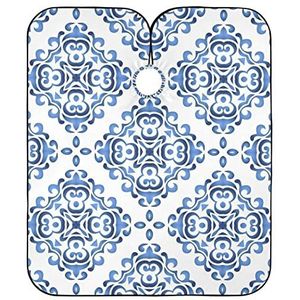 Salon Cape Sier Patroon Volledige Lengte Cape Waterdichte Kapsel Cape Unisex Haar Snijden Schort Voor Kapper Styling Kappers