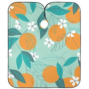 Kapper Kapper Cape Oranje Vruchten Kappers Gown Verstelbare Kapper Kapper Cape Unisex Volledige Lengte Cape Voor Salon Kids Styling