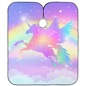 Kappers Regenboog Uni-Corn Kapper Schort Cape Professionele Kappers Jurk Verstelbare Haar Snijden Cape Voor Salon Mannen Vrouwen