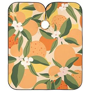 Kapper Cape Doek Oranje Vruchten Kapsel Cape Waterdichte Haar Snijden Toga Unisex Kappers Voor Kapper Salon Vrouwen