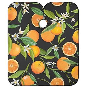 Kappers Cape Oranje Fruit Schort Verstelbare Kapper Cape Doek Unisex Kappers Schort Voor Snijden Styling Salon