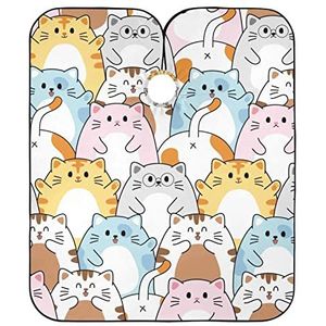 Haar Snijden Schort Kleurrijke Katten Kapper Jurk Verstelbare Salon Cape Waterdichte Kappers Jurk Voor Kleurplaten Kapsel Vrouwen