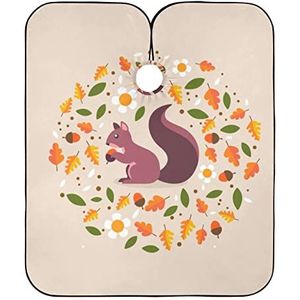 Kappers Salon Cape Cartoon Boom Eekhoorn Kapper Schort Verstelbare Kapper Jurk Waterdicht Kapsel Schort Jurk Voor Kinderen Kapsel Haar Knippen