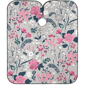 Haar Knipjurk Trendy Bloem Volledige Lengte Cape Waterdichte Kappers Gown Unisex Kapper Jurk Voor Mannen Vrouwen Kinderen