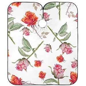 Kappers Schort Aquarel Rose Kapper Schort Verstelbare Kappers Jurk Waterdichte Haar Snijden Jurk Voor Kapper Vrouwen Kappers