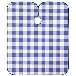 Styling Capes Blauw En Wit Check Salon Jassen Antistatische Kapper Jurk Gepersonaliseerde Kappers Jurk Voor Kapsel Haar Knippen Kappers